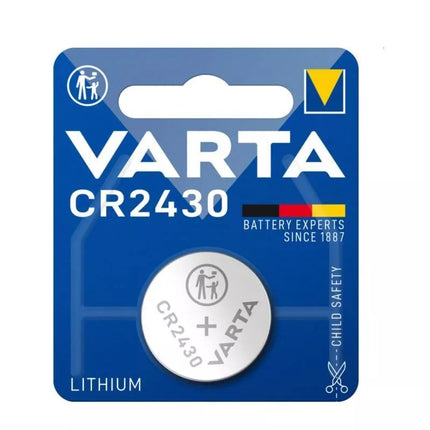 CR2430 Varta baterija, 1 vnt. pakuotėje. Kaina už vienetą.