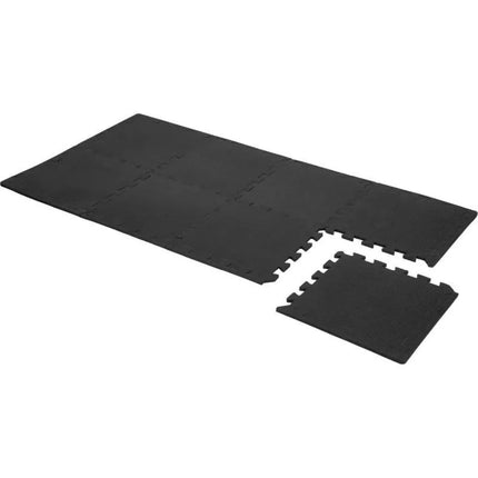 PUZZLE MAT FOR FITNESS EQUIPMENT 8 PCS 30x30x0.9 CM BLACK PURE 2 IMPROVE