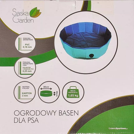 Sulankstomas sodo baseinas šunims 80x30cm SASKA GARDEN
