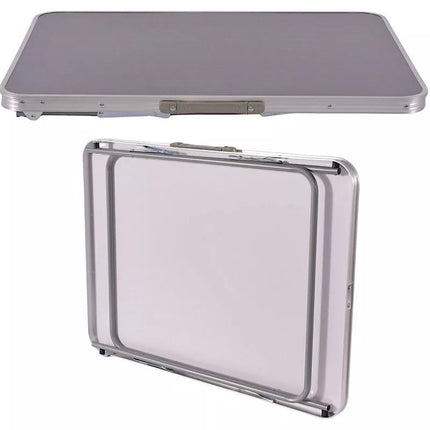 Sulankstomas kempingo stalas 80x60x70cm pilkas