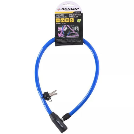 BICYCLE LOCK CABLE LOCK 0.4x65CM BLUE DUNLOP