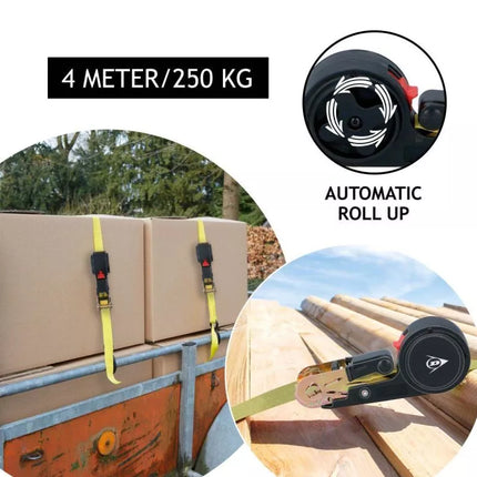 TRANSPORT LASHING STRAP WITH AUTOMATIC RATCHET 250KG 4M
