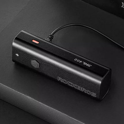 Rockbros 24310006001 Priekinis dviračio žibintas 400 lm + Micro USB laidas - USB-A - Juodas