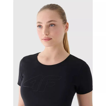Slim T-shirt with print for women 4F 4FWMM00TTSHF1846-20S