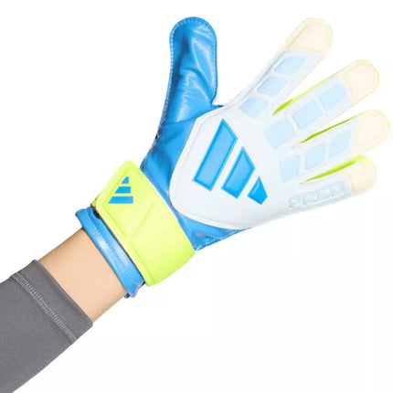 adidas Predator Training Kids' Goalkeeper Gloves White, Yellow, and Blue KA7793