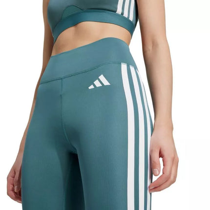 Adidas Optime Essentials Moteriški 7/8 leginsai su 3 juostelėmis, žali JY2152