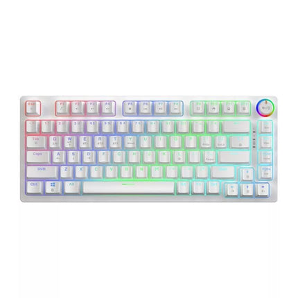 SAVIO PHENIX belaidė mechaninė klaviatūra, balta, GATERON RED PRO, ABS