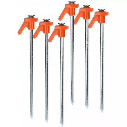 Palapinės kuoliukai 21 cm, 6 vnt. rinkinys, metalo ir plastiko, REDCLIFFS
