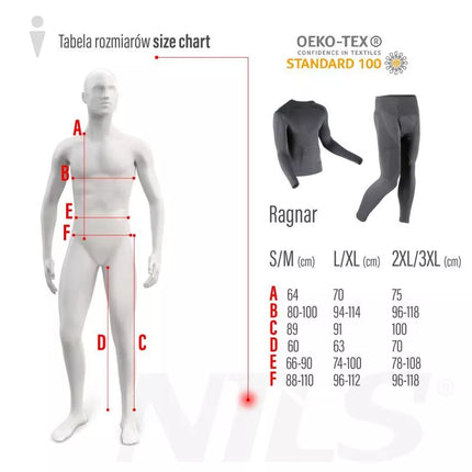 BTK0060 Vyriški pilki termoaktyvūs marškinėliai RAGNAR 2XL/3XL NILS