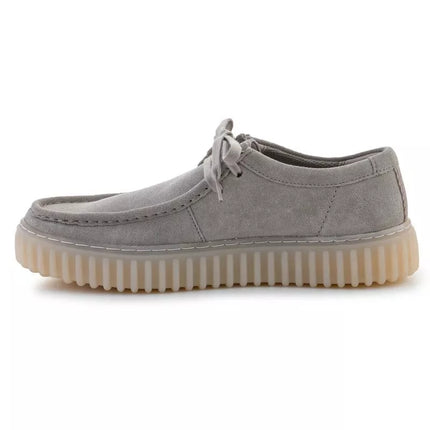 Clarks Torhill Lo 26182810 Light Gray Suede