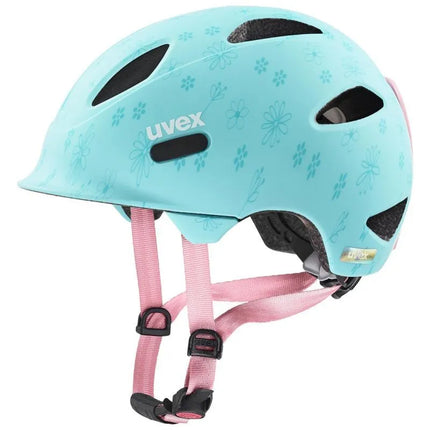 Uvex oyo style flowers cyan matt children's bike helmet 50-54