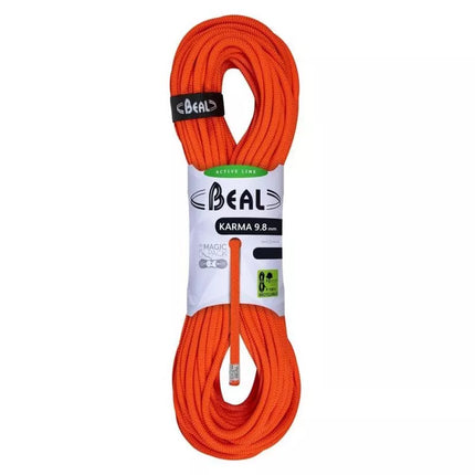 BEAL Karma virvė 9.8mm 80m-vientisos oranžinė