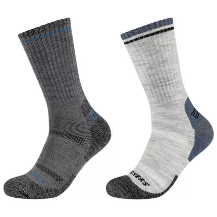 Skechers 2PPK Men Trail Wool Socks SK41104-9300 Gray 39-42