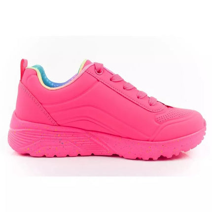 Skechers Uno Lite vaikiški sportiniai kedukai, rožiniai, patogūs.