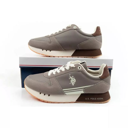 US Polo Assn sports shoes sneakers men's fashionable comfortable brown