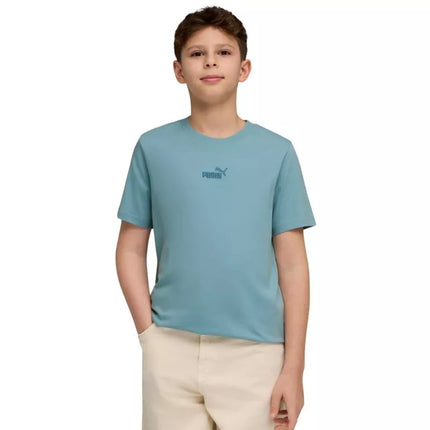 Puma ESS Small No. 1 Logo Centered Tee for Kids Blue 692975 47