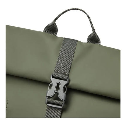 Rivacase Eden Backpack Travel Backpack Olive Waxed Leather (Pull Up), Polyester, Recycled Polyethylene Terephthalate (rPET)