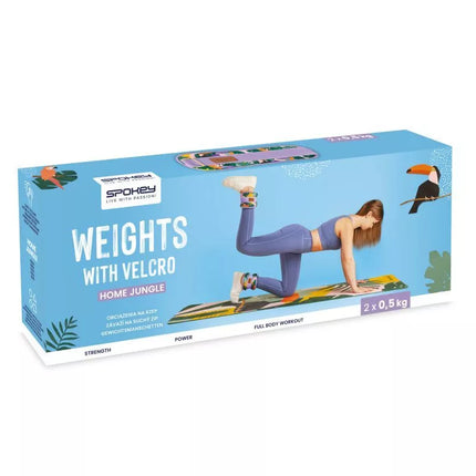 Spokey HOME JUNGLE kulkšnių ir riešo svoriai 2x 0,5 kg