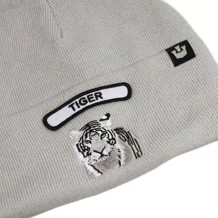Goorin Bros. Soft Rock Tigrinė Beanie Sidabrinė Vilnos Žieminė Kepurė - 107-1798-SIL