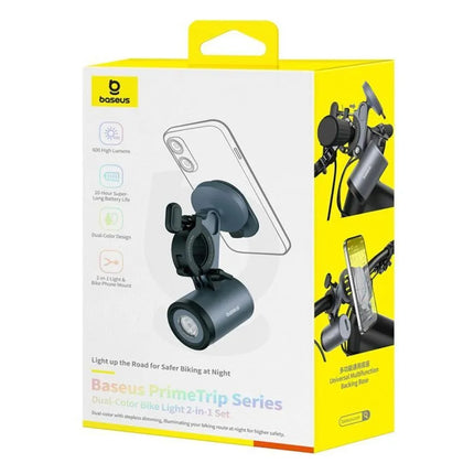 Baseus PrimeTrip Universal 3000mAh IP68 LED Holder with 2-in-1 Lamp - Black and Gray