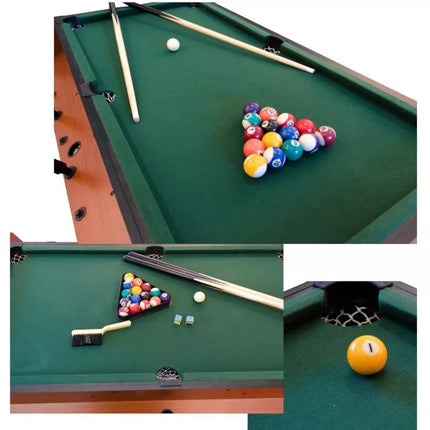 3-in-1 ROTARY GAME TABLE, BILLIARDS, TABLE FOOTBALL, AIR HOOK-UP 121x89x84.5CM
