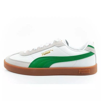 Puma Club II Era men's sports shoes sneakers leather white gray green