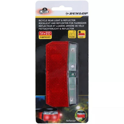 DUNLOP 3 LED SMD REAR BIKE LIGHT DYNAMO POWERED