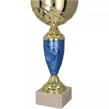 Gold and blue metal cup TM 9058G