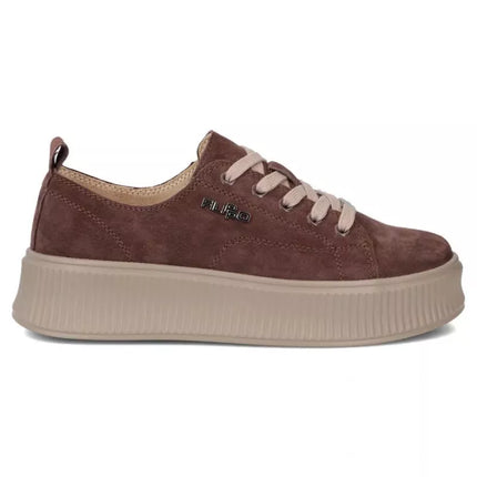 Leather platform sneakers, white, Filippo DP6122