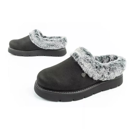 Skechers Cozy Blend moteriški šlepečių tipo batai, apšiltinti įsispiriami sportbačiai