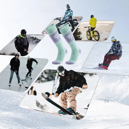 Qunature 037202 slidinėjimo kojinės dydis 43-48 (L/XL) - violetinės-žalios