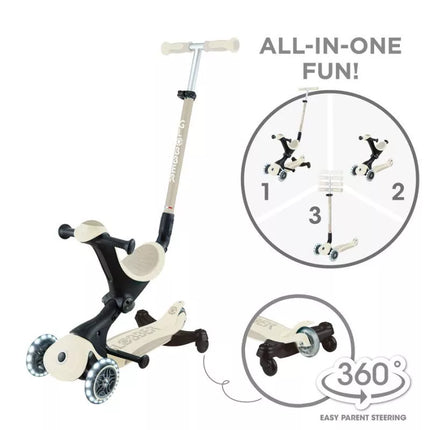 Paspirtukas su sėdyne GO•UP DELUXE LIGHTS ECOLOGIC 360 (697-566)