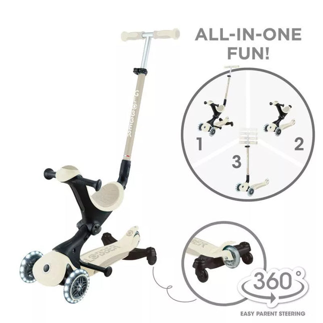 Paspirtukas su sėdyne GO•UP DELUXE LIGHTS ECOLOGIC 360 (697-566)