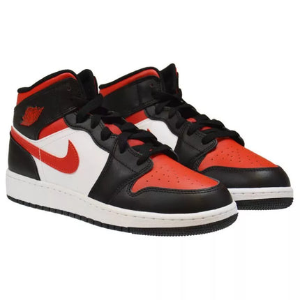 Air Jordan 1 Mid GS Fire Red krepšinio batai - 554725-079