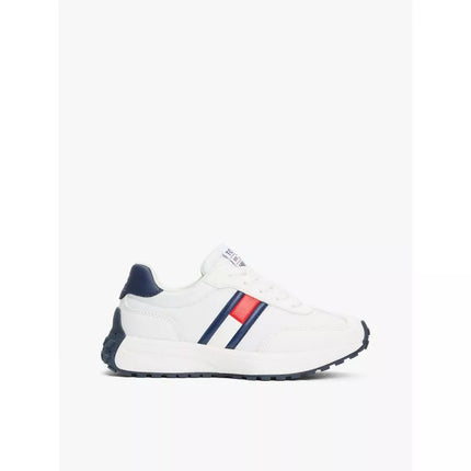 Tommy Hilfiger moteriški FLAG Žemakulniai sportbačiai suvarstomi T3X9-33877-1695X336-X336 BALTI/MĖLYNI