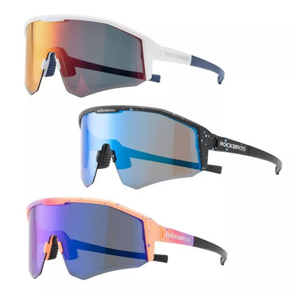 Rockbros sports glasses SP297 white with polarized lenses.