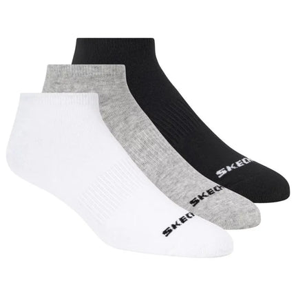 Skechers 3 porų unisex pėdučių tipo kojinės be kilpinio audinio S114041-107 baltos 39-42