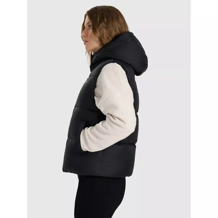 Women's down vest with natural filling 4F 4FWAW25TVJAF223-083S