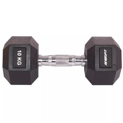 HEX RUBBER Dumbbell 10 KG ENERO FIT