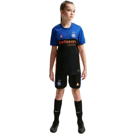 Nike Inter Milan 2026 Stadium SE Kids' Jersey Black and Blue IB3536 413