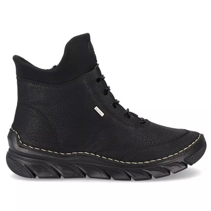 Women's insulated black ankle boots Rieker 55069-00