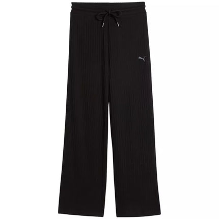 Puma HER Comfort High-Waist Wide Leg Women's Pants Black 693284 01
