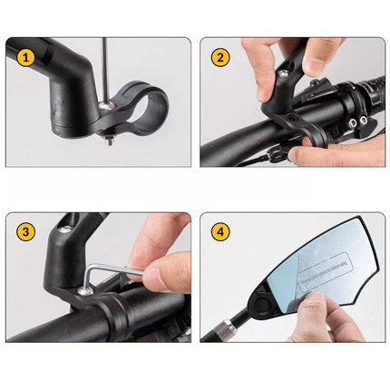 Rockbros right bicycle mirror 26210005002 black
