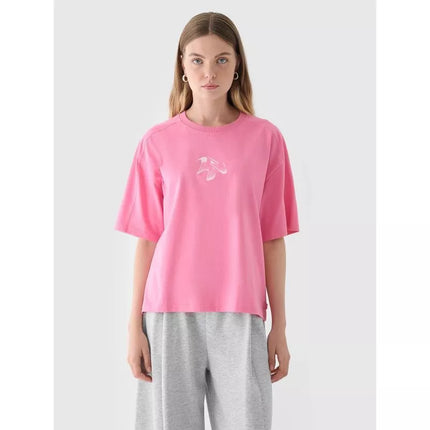 Moteriski oversize spausdinti marškinėliai 4F 4FRAW24TTSHF2582-54S