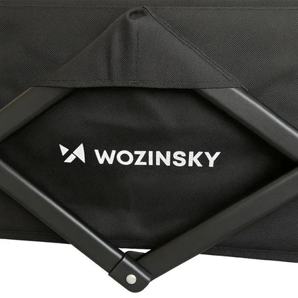 Wozinsky WZP-100 paplūdimio, turizmo, sodo vežimėlis, patvarus, su plačiais ratais, saugos tinkleliu, iki 100 kg - juodas