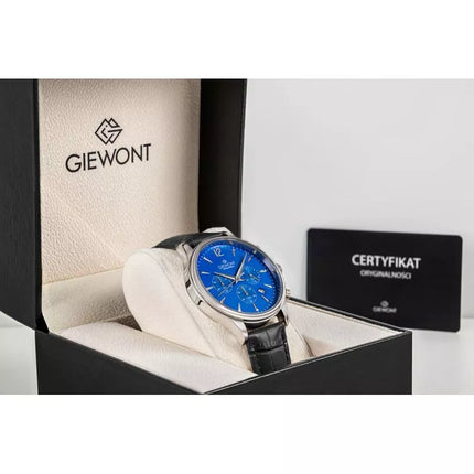 Vyriškas laikrodis Giewont Chronograph Safyro Juodas ir Mėlynas GW6310-A3
