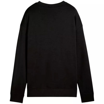 Puma Women's ESS Small No. 11 Logo Relaxed Crew Sweatshirt Black 684975 01