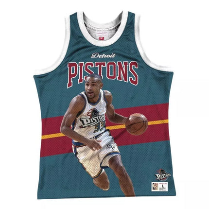 Mitchell & Ness NBA Detroit Pistons Grant Hill berankoviai marškinėliai