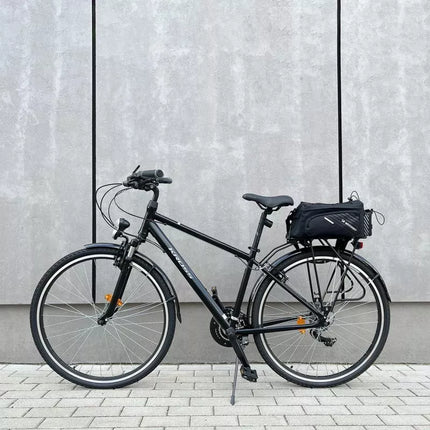 Wozinsky Bike Pannier Rack Bag with Shoulder Strap 9L (Rain Cover Included) Black (WBB22BK)