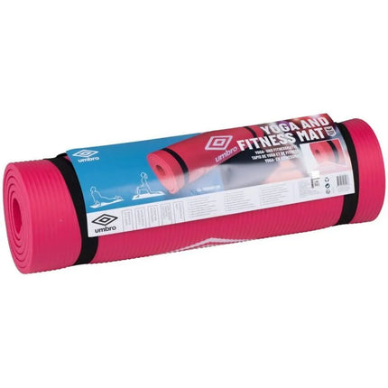 Treniruočių kilimėlis NBR neslystantis 190x58x1cm rožinis UMBRO